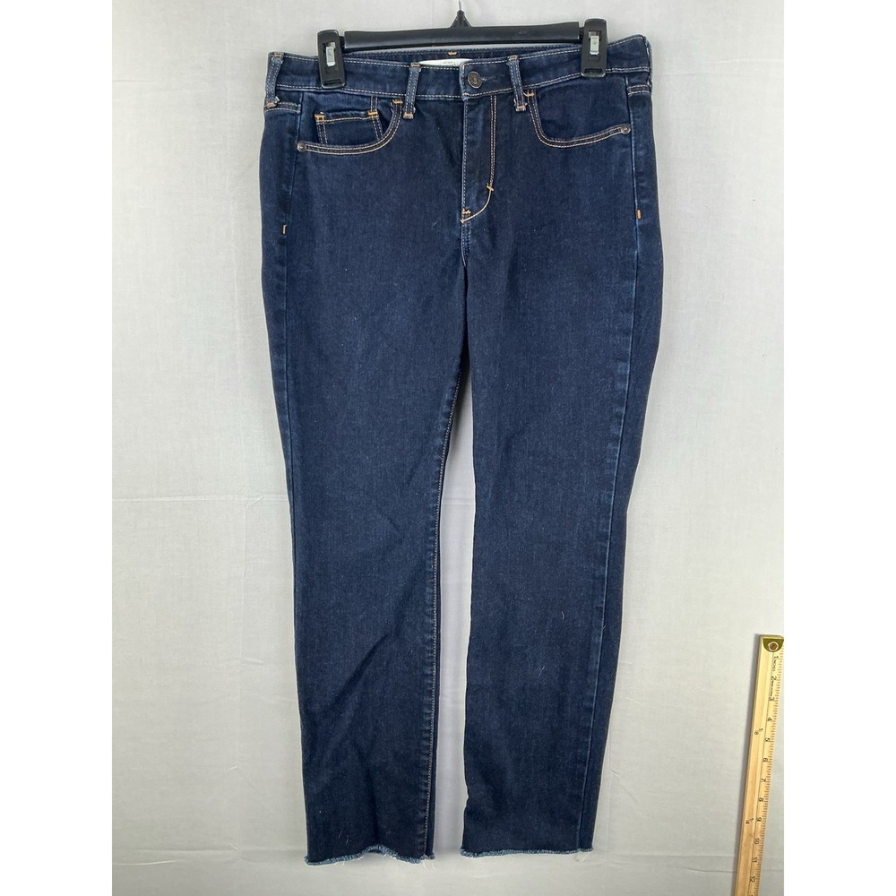 Abercrombie & Fitch Women's Jeans Size 6 Short W28 L31 Dark Wash Raw Hem